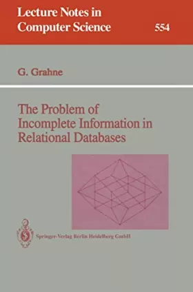 Couverture du produit · The Problem of Incomplete Information in Relational Databases