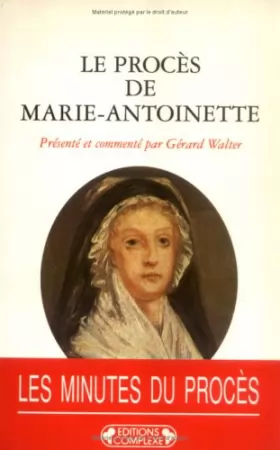 Couverture du produit · Procés de Marie Antoinette
