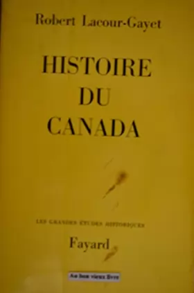 Couverture du produit · Histoire du canada