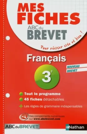 Couverture du produit · Mes Fiches ABC du BREVET Français 3e