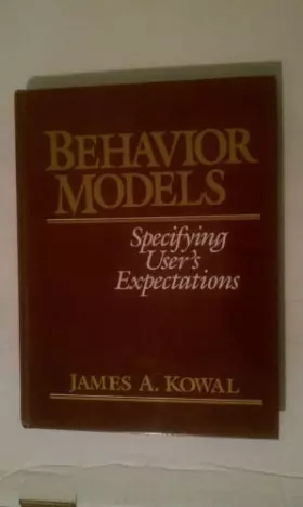 Couverture du produit · Behavior Models: Specifying User's Expectations