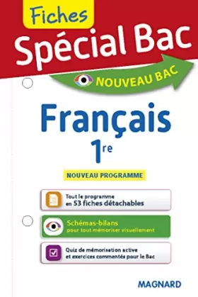 Couverture du produit · Spécial Bac Fiches Français 1re: Tout le programme en 53 fiches, mémos, schémas-bilans, exercices et QCM