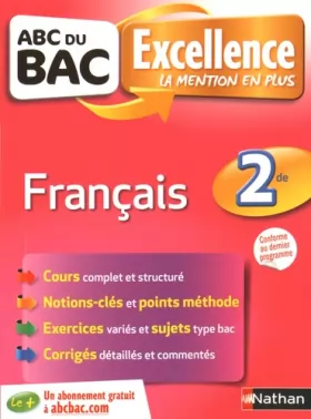 Couverture du produit · ABC du BAC Excellence Français 2de - Ancien programme - Voir nouvelle édition ↓