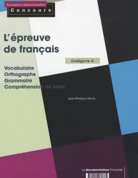 Couverture du produit · L'épreuve de français, catégorie C