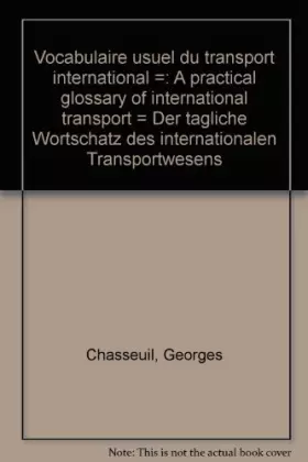 Couverture du produit · Vocabulaire usuel du transport international