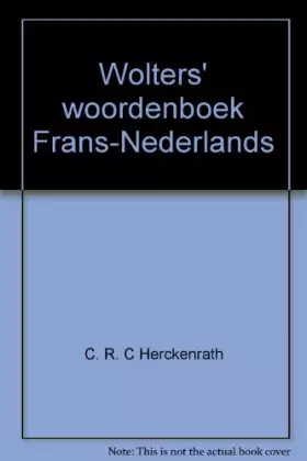 Couverture du produit · Wolters' woordenboek Frans-Nederlands
