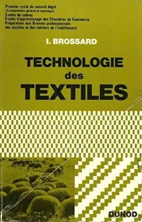 Couverture du produit · Technologie des textiles