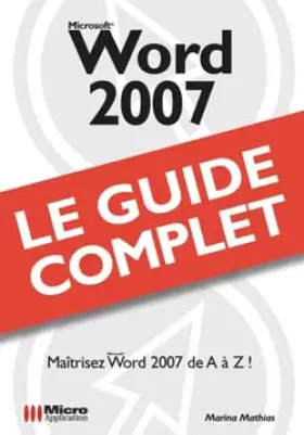 Couverture du produit · Word 2007