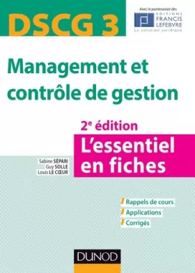 Couverture du produit · DSCG 3 Management et contrôle de gestion - 2e éd. - L'essentiel en fiches