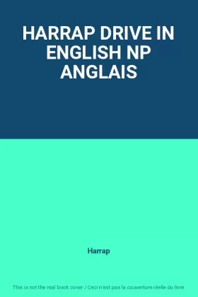 Couverture du produit · HARRAP DRIVE IN ENGLISH NP ANGLAIS