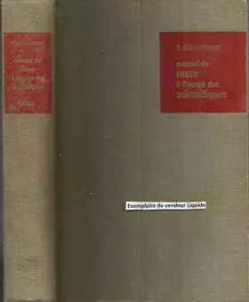 Couverture du produit · Manuel de russe à l'usage des scientifiques : Par Y. Gentilhomme