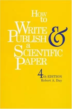 Couverture du produit · How to Write and Publish a Scientific Paper