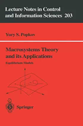 Couverture du produit · Macrosystems Theory and Its Applications: Equilibrium Methods