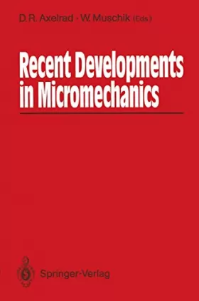 Couverture du produit · Recent Developments in Micromechanics: Symposium Proceedings