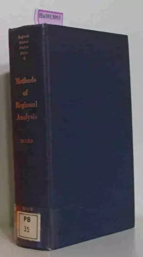 Couverture du produit · Methods of Regional Analysis: an Introduction to Regional Science, Regional Science Study Series 4