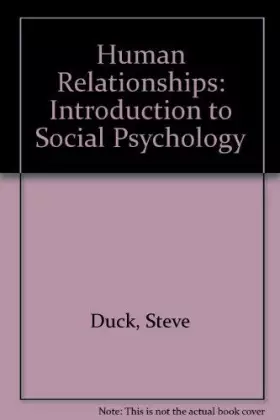 Couverture du produit · Human Relationships: Introduction to Social Psychology