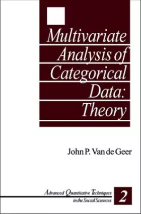 Couverture du produit · Multivariate Analysis of Categorical Data: Theory