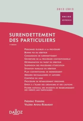 Couverture du produit · Surendettement des particuliers 2012/2013. 4e éd.