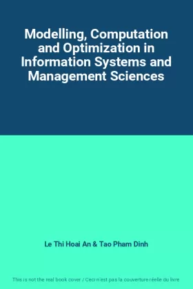 Couverture du produit · Modelling, Computation and Optimization in Information Systems and Management Sciences
