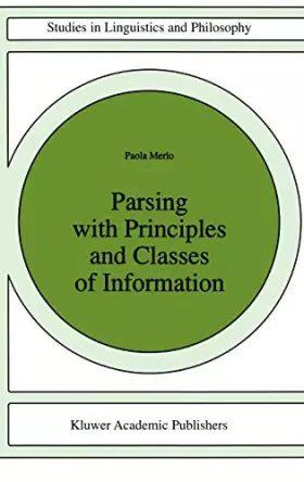 Couverture du produit · Parsing With Principles and Classes of Information