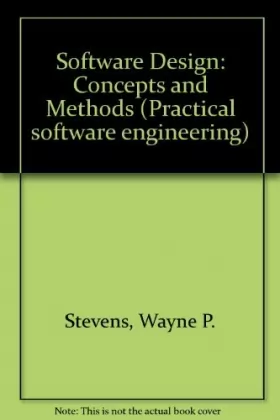 Couverture du produit · Software Design: Concepts and Methods
