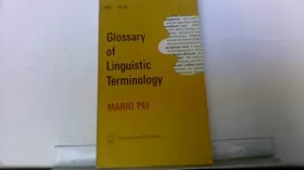 Couverture du produit · Glossary of Linguistic Terminology