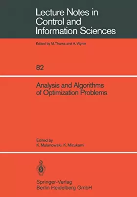 Couverture du produit · Analysis and Algorithms of Optimization Problems