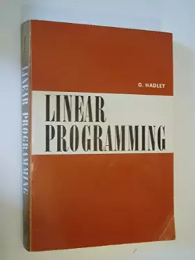 Couverture du produit · Linear programming