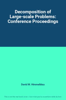 Couverture du produit · Decomposition of Large-scale Problems: Conference Proceedings