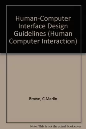 Couverture du produit · Human-Computer Interface Design Guidelines