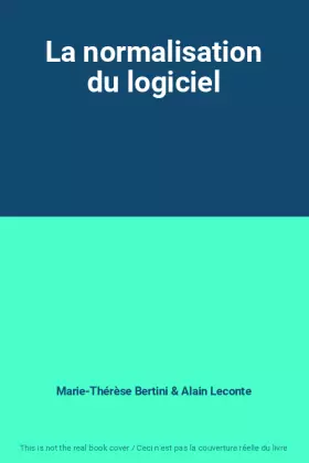 Couverture du produit · La normalisation du logiciel