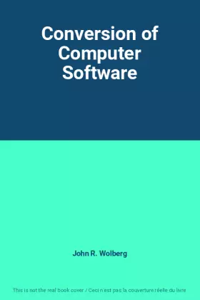 Couverture du produit · Conversion of Computer Software