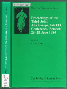 Couverture du produit · Proceedings of the Third Joint Ada Europe/Ada TEC Conference: Brussels, 26–28 June 1984