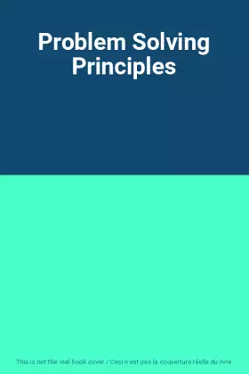 Couverture du produit · Problem Solving Principles