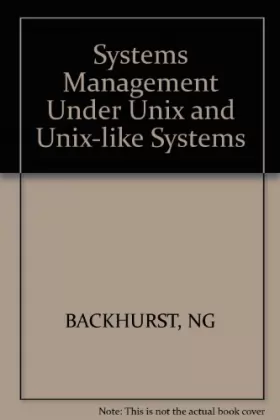 Couverture du produit · Systems Management Under Unix
