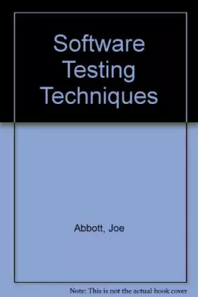 Couverture du produit · Software Testing Techniques