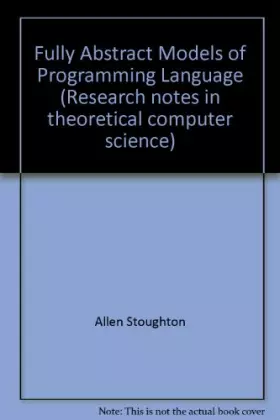 Couverture du produit · Fully Abstract Models of Programming Language