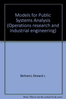 Couverture du produit · Models for Public Systems Analysis