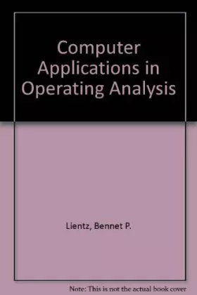 Couverture du produit · Computer Applications in Operating Analysis