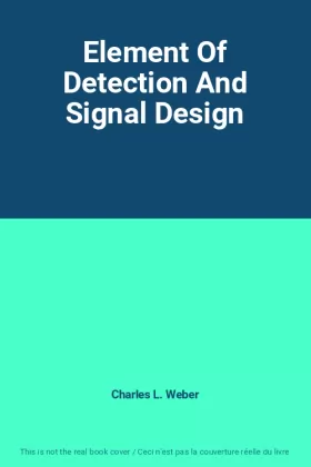 Couverture du produit · Element Of Detection And Signal Design