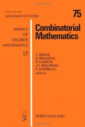 Couverture du produit · Combinatorial Mathematics: International Colloquium Proceedings