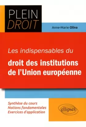 Couverture du produit · Les Indispensables du Droit des Institutions de l'Union Européenne
