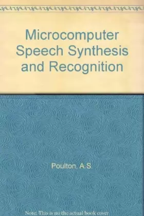 Couverture du produit · Microcomputer Speech Synthesis and Recognition