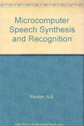Couverture du produit · Microcomputer Speech Synthesis and Recognition