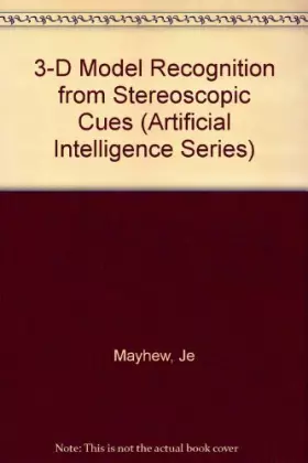 Couverture du produit · 3D Model Recognition from Stereoscopic Cues