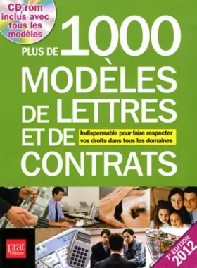 Couverture du produit · Plus de 1000 modèles de lettres et de contrats 2012 (1Cédérom)
