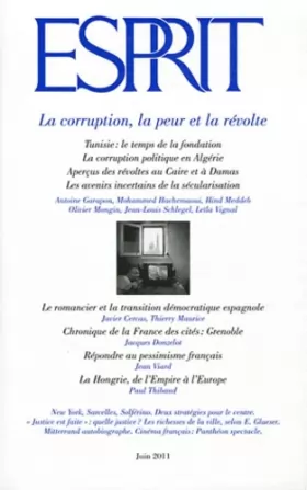 Couverture du produit · Esprit, N° 375, Juin 2011 : La corruption, la peur et la révolte