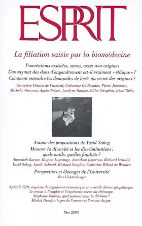 Couverture du produit · La filiation saisie par la biomedecine