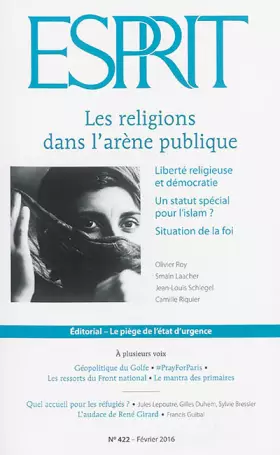 Couverture du produit · Revue esprit fevrier 2016 les religions dans l'arene publique