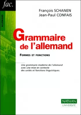 Couverture du produit · Grammaire de l'allemand : Formes et fonctions, nouvelle édition
